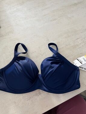 Lands' End Dark Navy Underwire Swim Bra